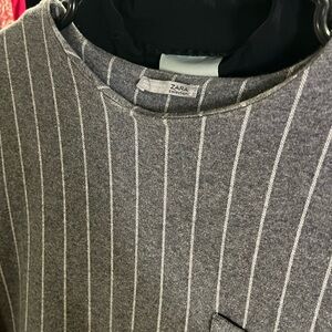 Zara Grey Striped Dress